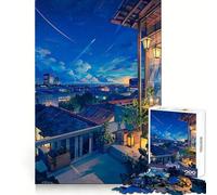 Puzzle 1000 pièces Nuits tranquilles en Ville pour Adolescents, Jeu de logique Fine, Loisirs faciles, Bords Nets, pour Les fêtes (38x26cm)