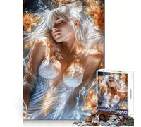 Puzzle 1000 pièces Nymphe des eaux en Blanc pour Adultes Divertissement intellectuel, Distraction apaisante, découpe Nette, Cadeau attentionné (50x75cm)