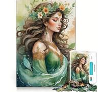 Puzzle 1000 pièces Nymphe des forêts à l'aquarelle pour Adolescents Stimule l'esprit Ajustement Parfait Loisirs captivants pour des Moments de détente à la Maison (38x26cm)