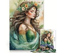 Puzzle 1000 pièces Nymphe des forêts à l'aquarelle pour Adultes Concentration, détente et Loisirs Découpe Nette (38x26cm)