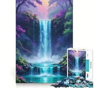 Puzzle 1000 pièces Oasis secrète de la Cascade pour Adolescents, Jeu de logique Pure, décoration Murale Calme et épurée 50x75cm