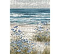 Puzzle 1000 Pièces, Océan & Fleur Puzzle en Bois Durable 1T#1863 | Puzzle en Bois, Découpe de Précision, Encres aux Couleurs Vives, Loisir Relaxant, Décoration Intérieure, Cadeau, 50x75cm