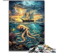 Puzzle 1000 pièces Ocean Octopus pour Adolescents, Interaction Parent-Enfant intéressante pour réduire Le Stress (26x38cm)