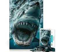 Puzzle 1000 pièces Oceanic Predator UpClose pour Adultes Améliore la mémorisation, s'amuse Ensemble, Bords précis, Cadeau saisonnier (38x26cm)