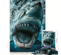 Puzzle 1000 pièces Oceanic Predator UpClose pour Adultes Améliore la mémorisation, s'amuse Ensemble, Bords précis, Cadeau saisonnier (38x26cm)
