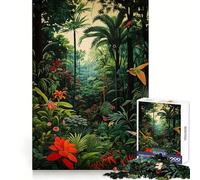 Puzzle 1000 pièces Odyssée dans la Jungle Sauvage Réflexion, entraînement, Plaisir Occasionnel Bords Nets Surprise d'anniversaire (50x75cm)