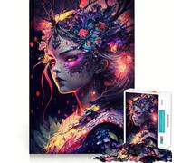 Puzzle 1000 pièces Oiran Manga Girl V pour Adultes, défi cérébral, Jeu d'intérieur, découpe précise, œuvre d'art (38x26cm)