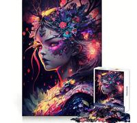 Puzzle 1000 pièces Oiran Manga Girl V pour Adultes, défi cérébral, Jeu d'intérieur, découpe précise, œuvre d'art (38x26cm)