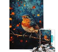 Puzzle 1000 pièces Oiseau aux Couleurs Vives sur Une Branche Puzzle pour Adultes Défi Difficile Aide à exercer Le Cerveau Idée Cadeau Noël/Anniversaire (Dimensions 50x75cm)