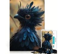 Puzzle 1000 pièces Oiseau Bleu aux Grands Yeux,Assemblage Parfait,Art,Jeu Intelligent,activité ludique pour se détendre,Cadeau d'anniversaire (38x52cm)