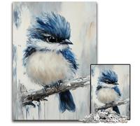 Puzzle 1000 pièces Oiseau Bleu Puzzles en Carton Soulagement du Stress Séjour Passe-Temps, Une œuvre d'art pour et 14 Ans 26X38CM