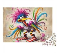 Puzzle 1000 pièces Oiseau Coloré à Plumes Art Oiseau Excentrique Cadeau Passionnés Adulte Enfant Activité Famille 70x50cm