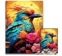 Puzzle 1000 pièces Oiseau coloré, idéal pour Les Adultes, activité familiale, décoration d'intérieur, Cadeau de Noël, 50x75cm / 19,68x29,52 Pouces