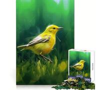 Puzzle 1000 pièces Oiseau Jaune dans l'herbe pour Adultes Stratégie, réflexion, évasion paisible Assemblage précis (50x75cm)