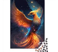 Puzzle 1000 Pièces Oiseau Phénix 3 pour Adultes et Adolescents Puzzle en Bois Durable pour Adultes | Jeux de 1000 Pièces (38x26cm)