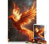 Puzzle 1000 pièces Oiseau Phénix Fantaisie de Feu pour Adultes Idéal pour se concentrer, s'entraîner, se détendre et Offrir Un Cadeau mémorable (50x75cm)