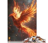 Puzzle 1000 pièces Oiseau Phénix Fantaisie Style Feu Puzzles Jeu Jouets Puzzles Familiaux Cadeau de Noël s Défi (38x26cm)