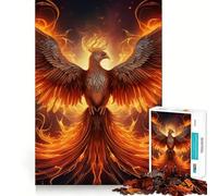 Puzzle 1000 pièces Oiseau Phénix Mystique pour Adolescents, Jeu de réflexion et d'apprentissage, Objet d'art à Assembler et à Collectionner (38x26cm)