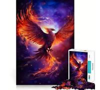 Puzzle 1000 pièces Oiseau Phénix Mystique pour Adultes Jeu de logique et de Stimulation sensorielle Groupe Joy Premium Edge Surprise d'anniversaire (38x52cm)