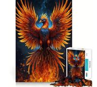 Puzzle 1000 pièces Oiseau Phénix Mystique pour Adultes Jeu de Réflexion et de Détente Design et Montage Cadeau Exquis (38x52cm)
