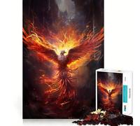 Puzzle 1000 pièces Oiseau Phénix pour Adolescents améliore la mémoire, se détend, Bords précis, Cadeau créatif (38x26cm)