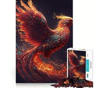 Puzzle 1000 pièces Oiseau Phénix pour Adolescents, Jeu de réflexion apaisant, découpe de qualité supérieure, Cadeau de Noël (38x52cm)