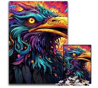 Puzzle 1000 pièces Oiseau psychédélique, pour Adultes, activité familiale, décoration d'intérieur, Cadeau de Noël, 50x75cm / 19,68x29,52 Pouces