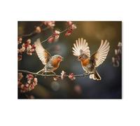 Puzzle 1000 pièces，Oiseaux, suis-Je à Votre gré ?，Papier pour Adultes Enfants Jeux Éducatifs（38x26cm）-AF44