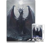 Puzzle 1000 pièces Ombre au Clair de Lune - Détente et Calme en Solo - Découpe précise - Dimensions:38x52cm