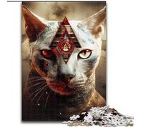 Puzzle 1000 pièces Ombre Rouge Sang en Bois, pour Les Parents,Les Amoureux et Les Amis à partir de 14 Ans 50x75cm,pour la décoration intérieure,l'entraînement cérébral