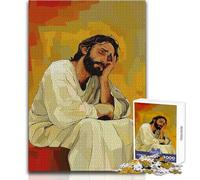 Puzzle 1000 pièces Original « Jésus dans Ses pensées » - Jeu éducatif, Analyse et logique pour Un Père Noël Secret - Dimensions : 38x26cm