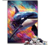 Puzzle 1000 pièces Orque pour Adultes, Taille 50x75cm, idéal pour se détendre et se Mettre au défi, décoration d'intérieur colorée, pour Les Amis.