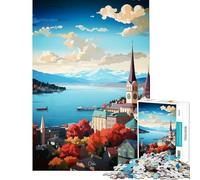 Puzzle 1000 pièces Oslo Peinture à l'huile Jeux Amusants Défi d'intelligence cérébrale Jouet addictif Cadeau pour Femmes et Hommes mais Amusant et Humoristique (Taille 38x26cm)