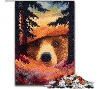 Puzzle 1000 pièces Ours Brun de la forêt, à partir de 14 Ans, décoration d'intérieur, Cadeau pour Toute la Famille et Les Amis (Taille 26x38cm)