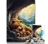 Puzzle 1000 pièces Ours Brun Puzzle 1000 pièces pour Adultes avec Affiche et fiche de Questions Assorties (14 Ans et Plus) (26x38cm)