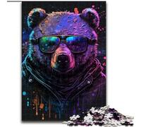 Puzzle 1000 pièces Ours Brun - Puzzles 1000 pièces pour Adultes - Coloré, Amusant, Stimulant et Stimulant (Taille 26x38cm)