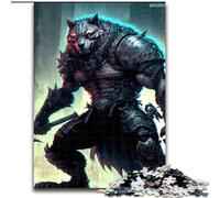 Puzzle 1000 pièces Ours Guerrier Puzzles stimulants Idéal pour Les Amoureux, Cadeau Parfait pour Noël, Nouvel an, Saint-Valentin Taille 38x26cm
