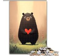 Puzzle 1000 pièces Ours Heureux Puzzles pour Adultes Parfait pour Les Adolescents et Les Loisirs en Famille, pour Les Anniversaires (Taille 50x75cm)
