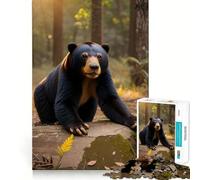 Puzzle 1000 pièces Ours malais, Animaux, pour Adolescents, Jouet Intelligent et Amusant, découpe précise, Cadeau de Noël 38x52cm