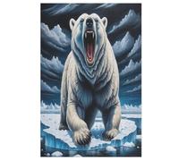 Puzzle 1000 Pièces - Ours Polaire - Puzzles en Bois pour Adultes Et Enfants - Décoration D'Intérieur (78×53cm)