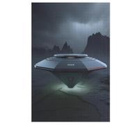 Puzzle 1000 Pièces OVNI - Puzzles en Bois pour Adultes Et Enfants - Décoration D'Intérieur （78×53cm）