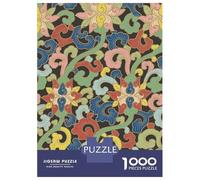 Puzzle 1000 Pièces Owen Jones Chinese Floral Pattern Puzzle pour Adultes Jeu Familial Analyse Et Logique Cadeaux Uniques pour Anniversaire Et Noël 52x38cm/1000pcs