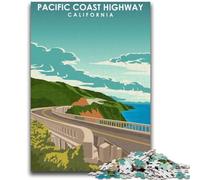 Puzzle 1000 pièces Pacific Coast Highway Art pour Adolescents, Jouet éducatif Anti-Stress, idéal comme Cadeau pour Toute la Famille (1000 pièces, 50x75cm)