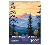 Puzzle 1000 Pièces Pacific Crest Trail Landscape Art Puzzles pour Adultes Améliore La Mémoire Interaction Parent-Enfant Casse-tête Jeux De Société 70x50cm/1000pcs