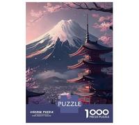 Puzzle 1000 Pièces Pagoda Sakura Flower pour Adolescents - Jeu De Réflexion - Cadeaux pour Femmes - Idées Cadeaux Uniques pour Un Anniversaire Ou Noël 70x50cm/1000pcs