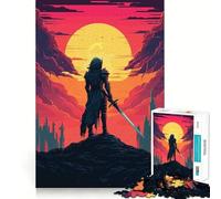 Puzzle 1000 pièces Paladin Warrior Pixel Art pour Adolescents, Jouet cognitif, Passe-Temps Calme, Finition Premium, liste de souhaits du Père Noël (38x26cm)