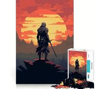 Puzzle 1000 pièces Paladin Warrior Pixel Art pour Adultes, défi cérébral, Jeu d'intérieur, pièce d'art aux découpes précises (38x26cm)