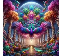 Puzzle 1000 pièces Palais du Paon Fantastique,Puzzles pour Adultes Jeux d'activités Familiales,Puzzle à Faire Soi-même pour Décoration Murale de la Maison