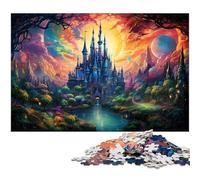 Puzzle 1000 pièces Palais psychédélique coloré pour Adultes Jeu éducatif défi Cadeau du Père Noël Secret 1000 pièces (75 x 50 cm)