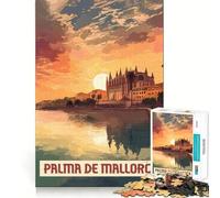 Puzzle 1000 pièces Palma de Majorque Découpe Impeccable Jeu Amusant et résolveur de problèmes Jeu Gratuit Cadeau Artistique de Noël (50x75cm)